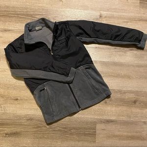 Columbia Granite Mountain Fleece Jacket Gray Black XB1107 Unisex Youth L 14/16